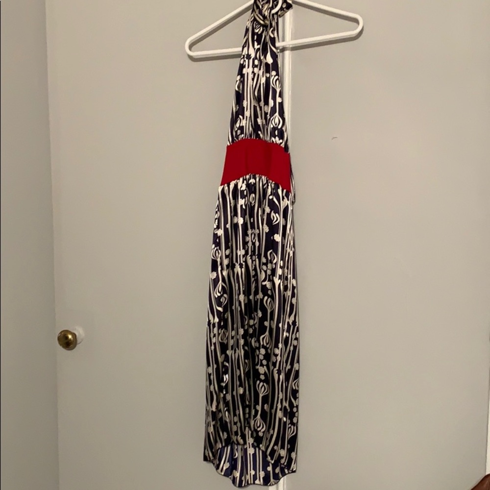 Halter neck tie dress